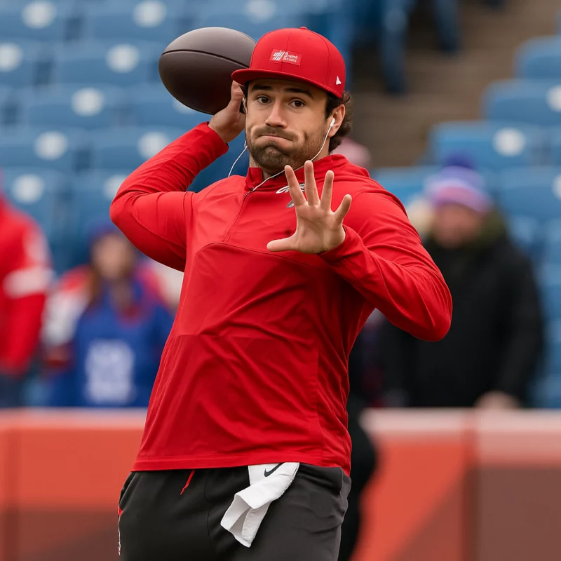 Tampa Bay Buccaneers Sideline Baker Mayfield Red Hooded