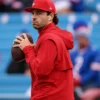 Tampa Bay Buccaneers Sideline Baker Mayfield Red Hooded Jacket