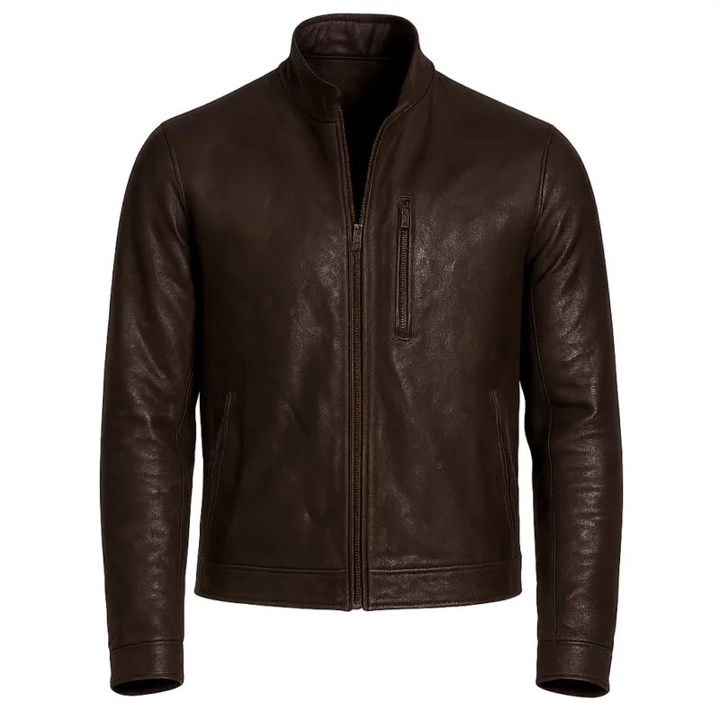 The Copenhagen Test Simu Liu Alexander Hale Black Leather Jacket