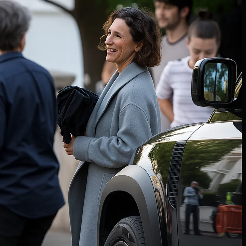The Night Manager Indira Varma Grey Coat
