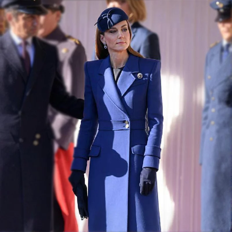 The Royal Dais Kate Middleton Blue Coat