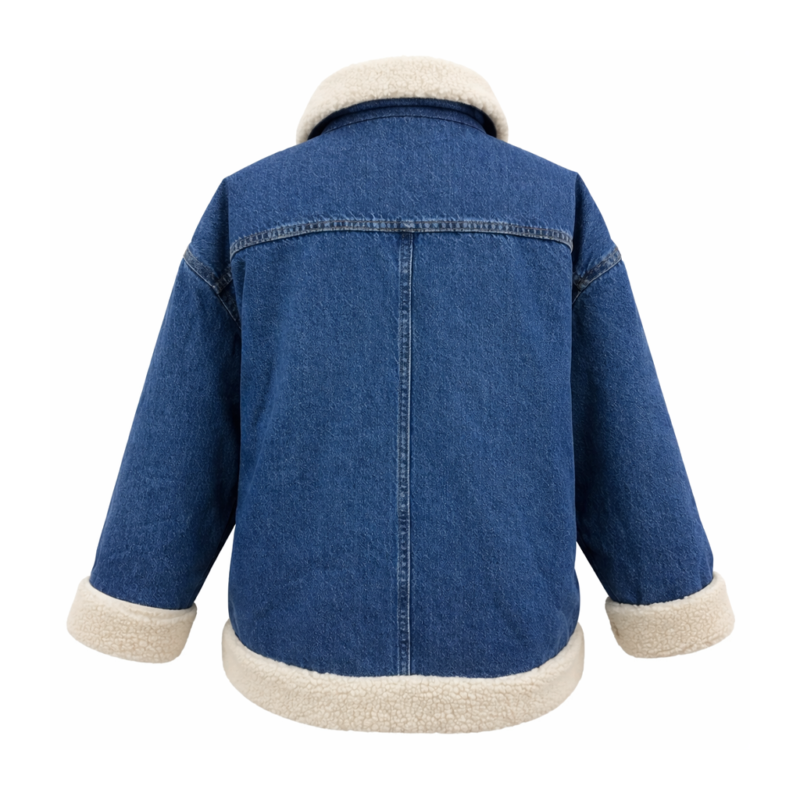 The Twelve Dates 'Til Christmas Mae Shearling Denim Jacket