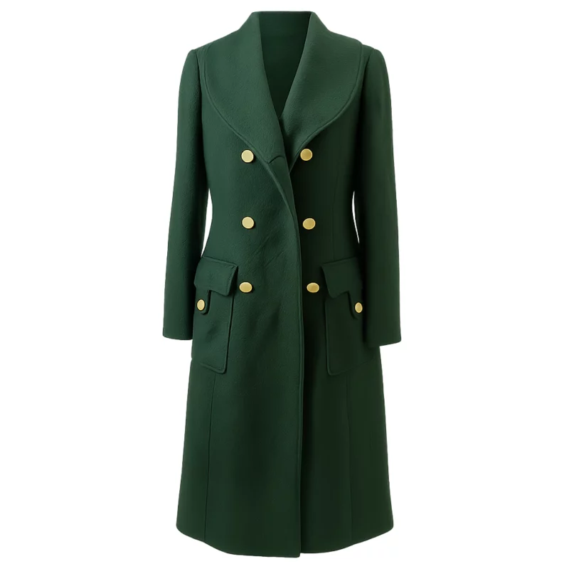 Thereâ€™s No Place Like Christmas Cindy Busby Grace Green Long Coat