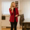 Thereâ€™s No Place Like Christmas Cindy Busby Red Blazer