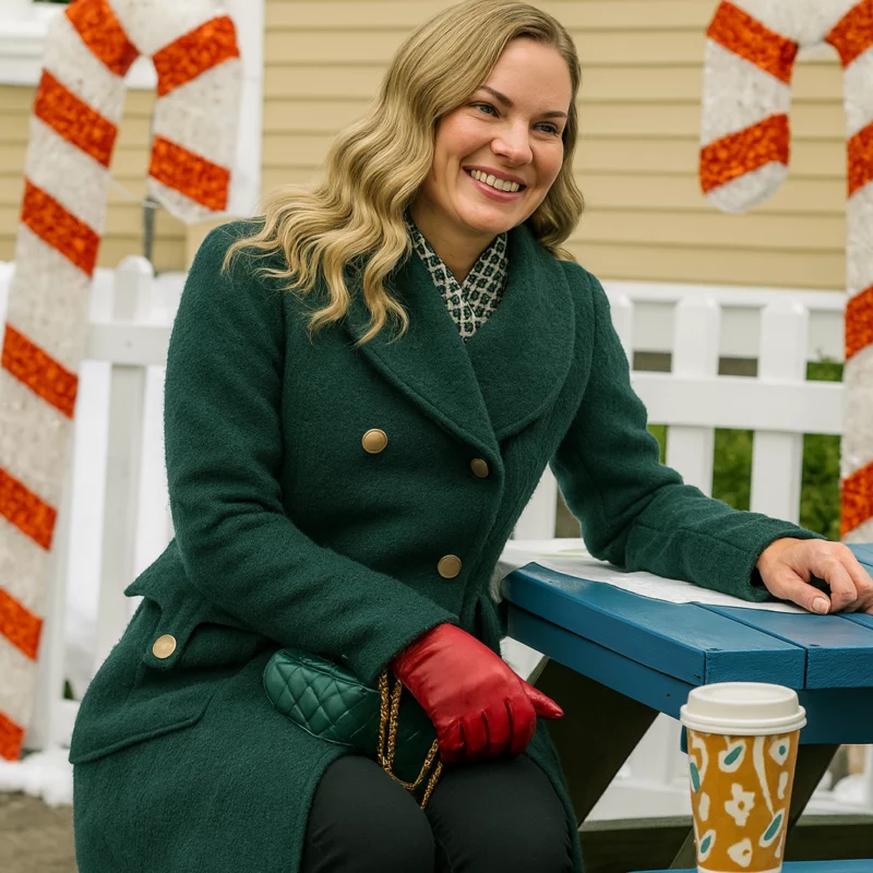 Thereâ€™s No Place Like Christmas Cindy Green Long Coat