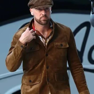 Travis Kelce Military Suede Jacket