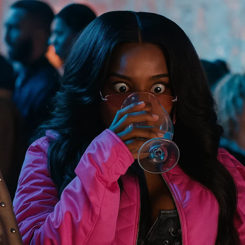 Tyler Perryâ€™s Finding Joy Inayah Littia Cropped Pink Jacket