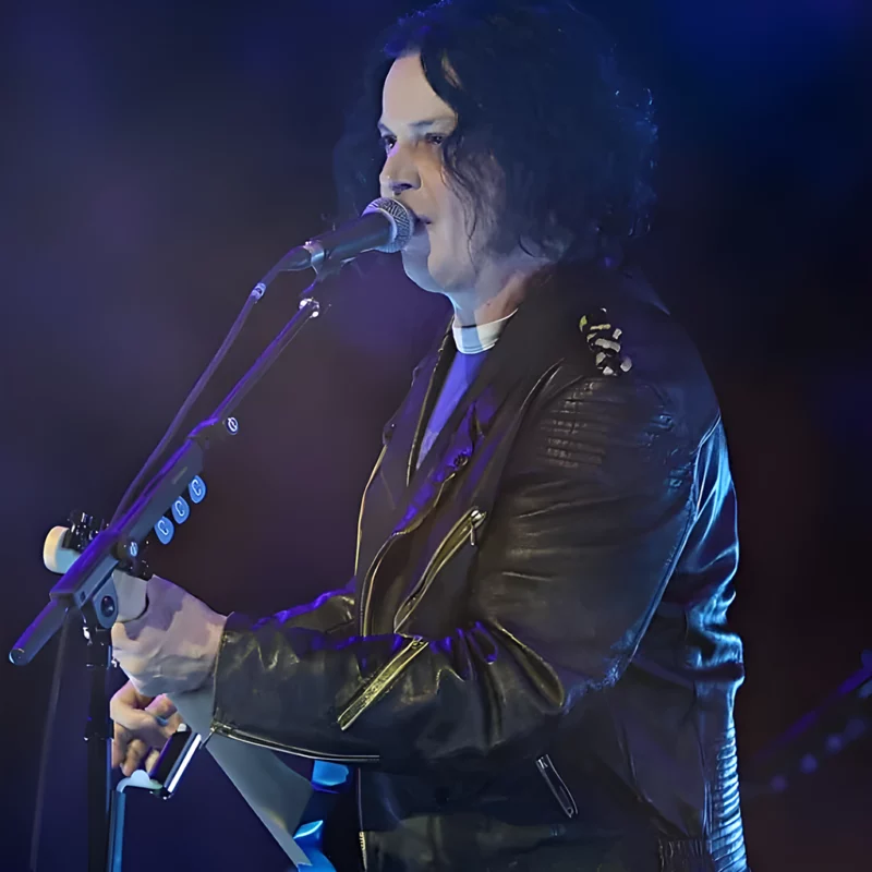 White Thanksgiving Day Show Black Leather Jacket