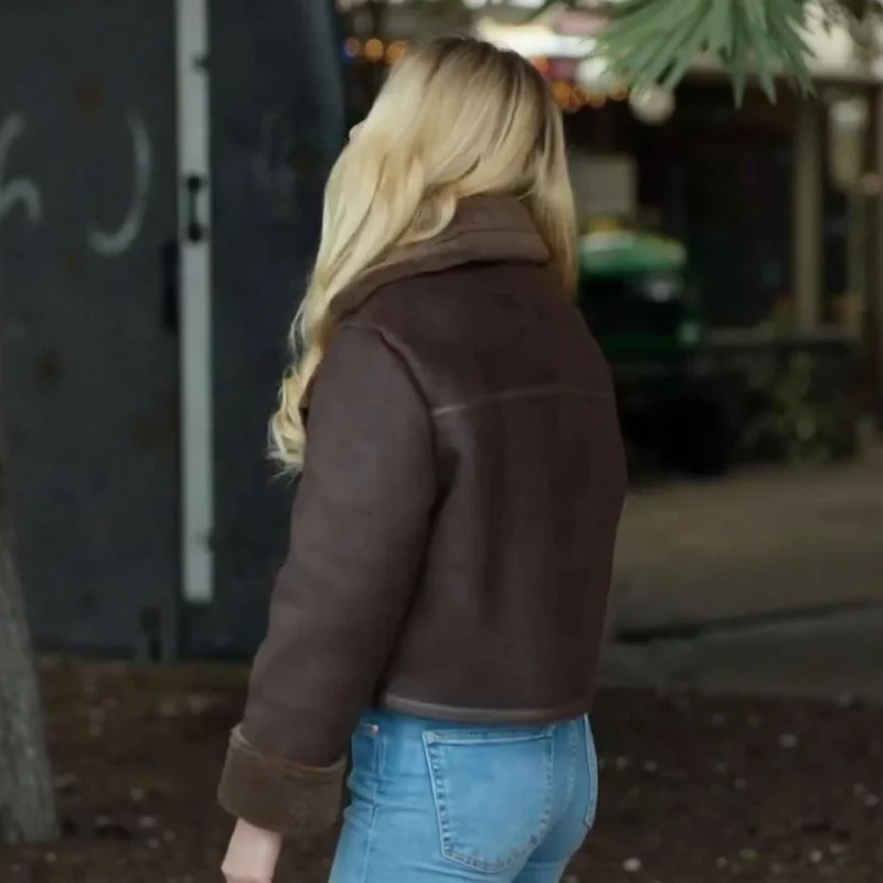 A Wild West Christmas Natalie Hall Brown Leather Jacket