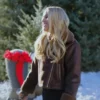 A Wild West Christmas Natalie Hall Emily Winters Brown Leather Jacket