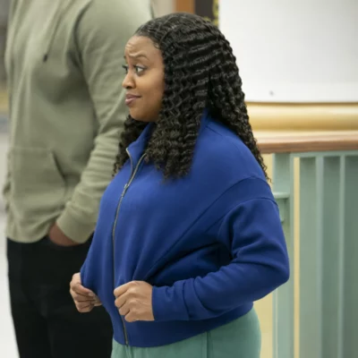 Abbott Elementary S05 Quinta Brunson Janine Teagues Blue Jacket
