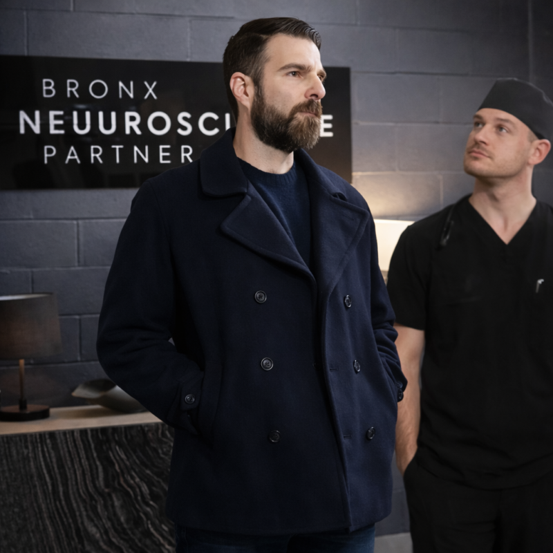 Brilliant Minds S02 Zachary Quinto Coat