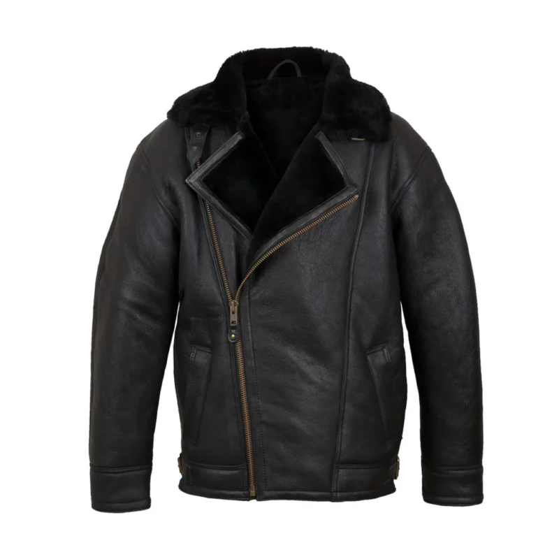 Bruno Jacques A Wild West Christmas Travis Gunner Black Shearling Jacket