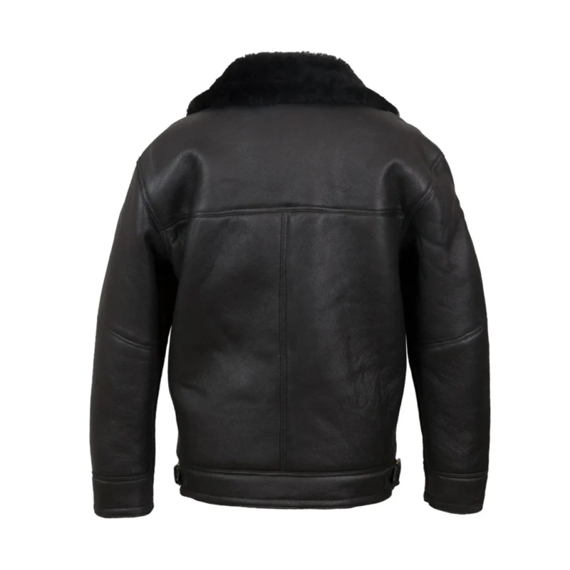 Bruno Jacques Christmas Travis Gunner Black Shearling Jacket
