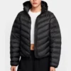 Caitlin Clark 2025 Black Puffer Hooded Jacket