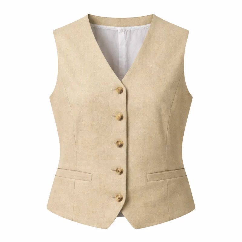 Cashero Kim Hye-Jun Kim Min Suk Beige Vest