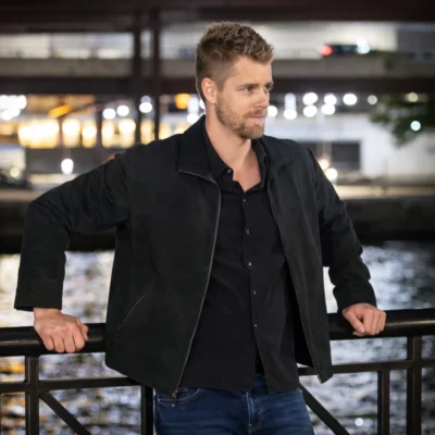 Chicago Med S11 Luke Mitchell Black Jacket