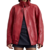 Christmas Day Game Swift Red Leather Jacket