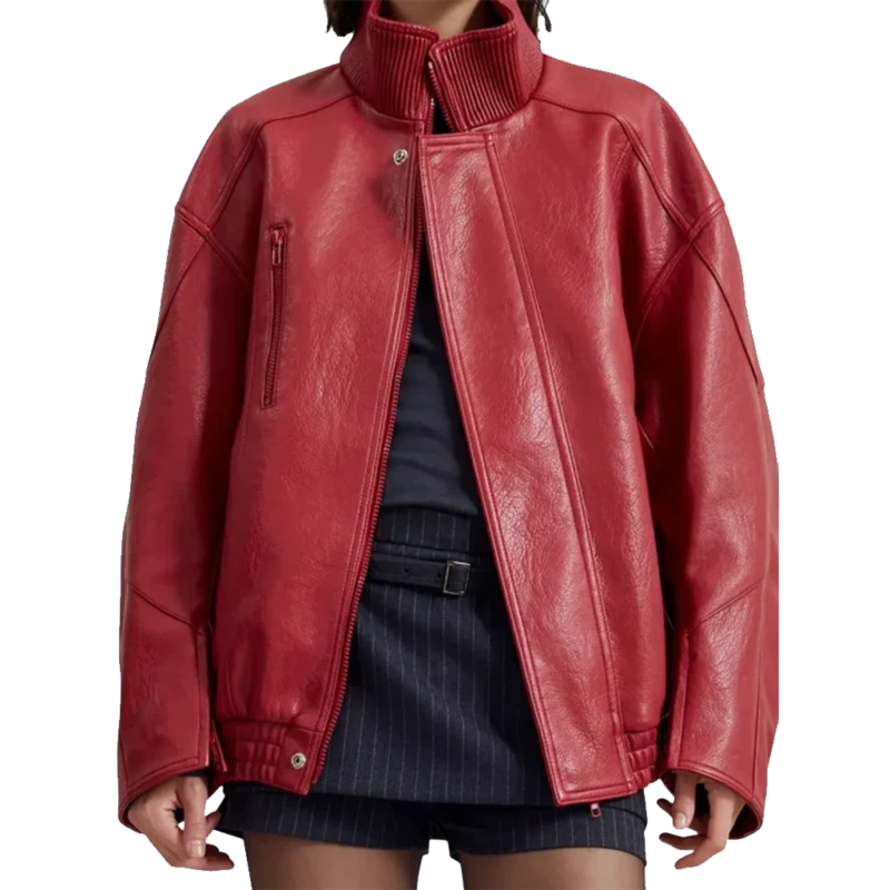 Christmas Day Game Swift Red Leather Jacket