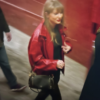 Christmas Day Game Taylor Swift Red Leather Jacket