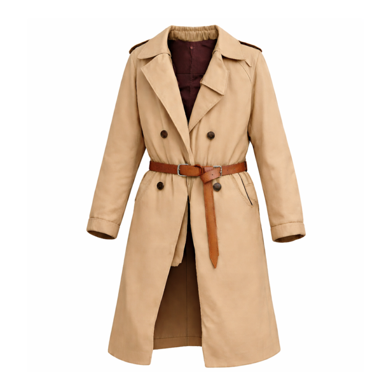 Clayface Beige Trench Coat