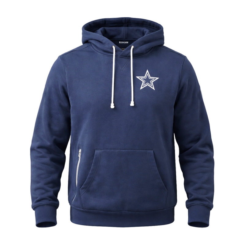 Dallas Cowboys Sideline Brian Schottenheimer Blue Hoodie