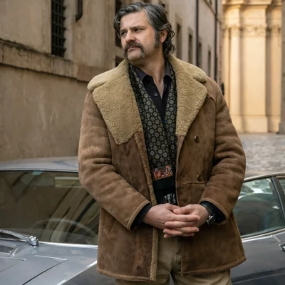Danilo Abbruciati The Big Fake Edoardo Pesce Brown Coat