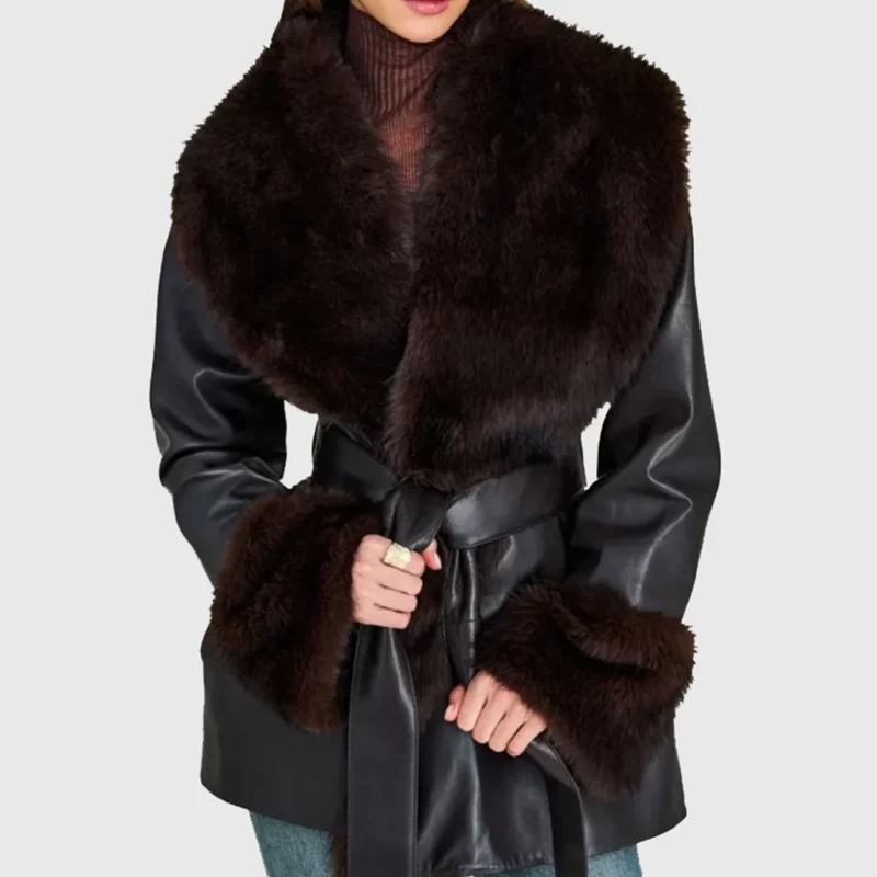 Erin Andrews Championship 2026 Black Coat