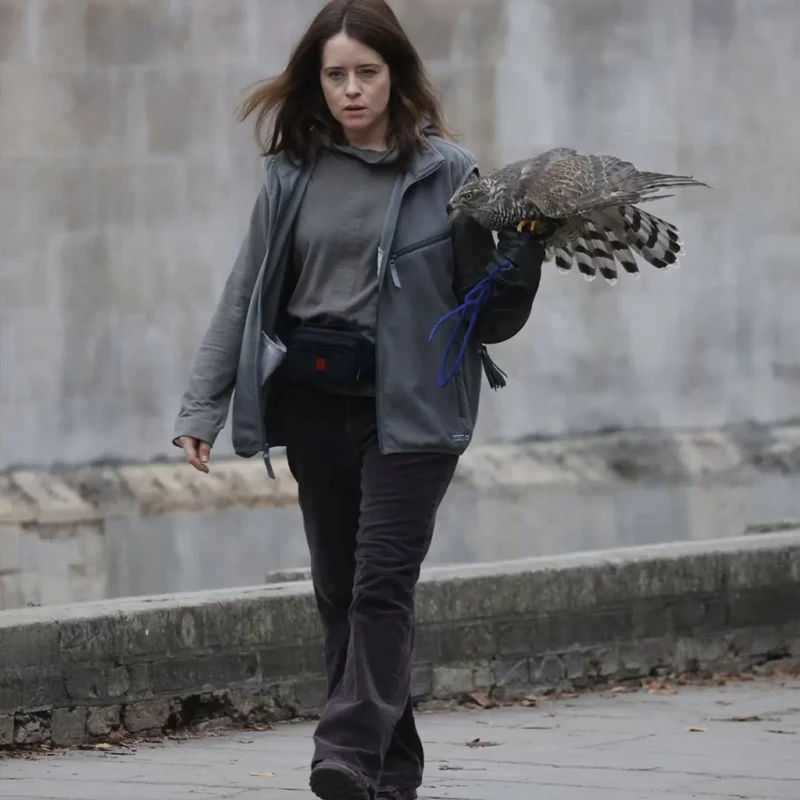 H Is for Hawk Claire Foy Grey Vest