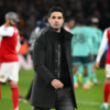 Manager Mikel Arteta Black Puffer Coat