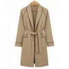 Marty Supreme 2025 Movie Timothee Chalamet Beige Long Coat