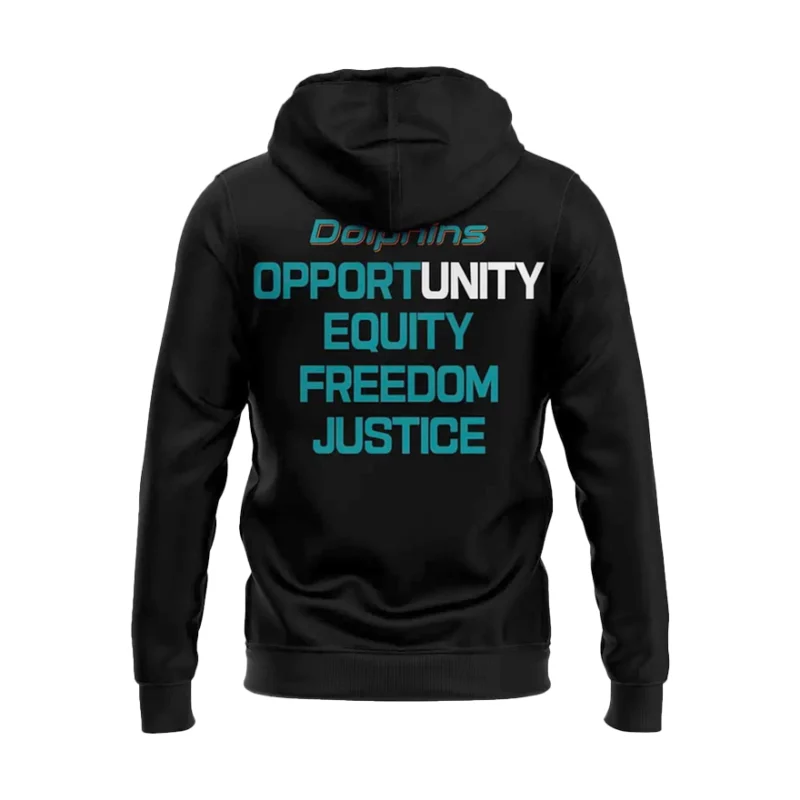 Miami Dolphins Inspire Change 2025 Mike Black Fleece Hoodie