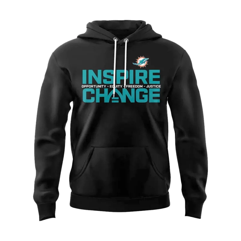 Miami Dolphins Inspire Change 2025 Mike McDaniel Black Fleece Hoodie