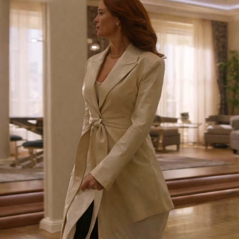 Monica Stevens Rookie S08 Bridget Regan Beige Coat