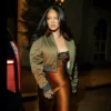 NYC 2026 Rihanna Green Cropped Jacket