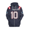 New England Patriots 2026 Drake Maye Blue Hoodie