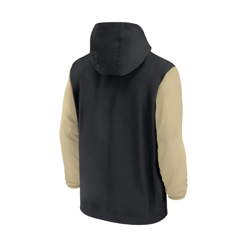 New Orleans Saints Kellen Moore Half Zip Black Fleece Hoodie