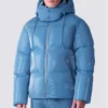 New Years 2026 Eve Andy Cohen Blue Puffer Jacket