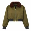 New York City 2026 Rihanna Green Cropped Jacket