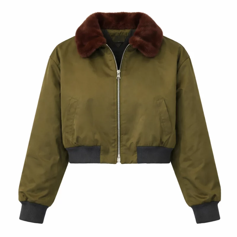 New York City 2026 Rihanna Green Cropped Jacket