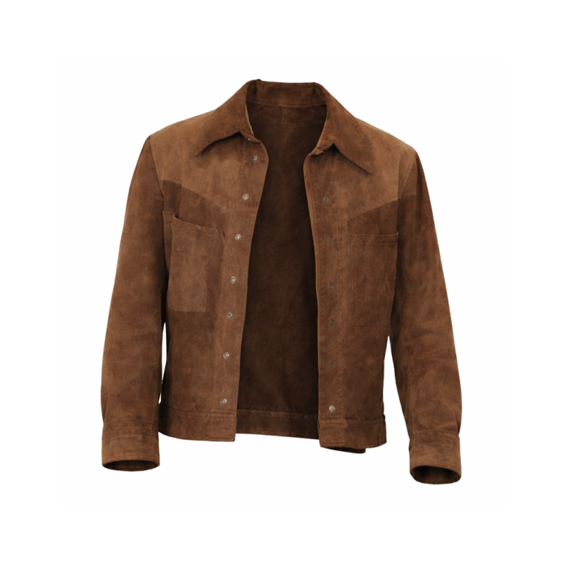 Pitt Brown Suede Leather Jacket