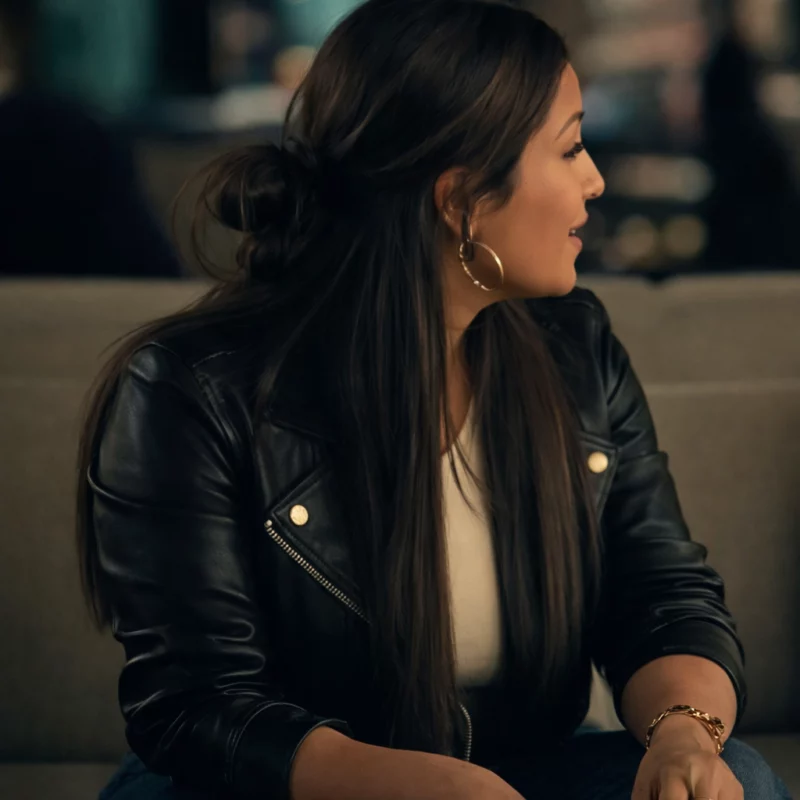Relationship Annie Gonzalez Black Leather Jacket