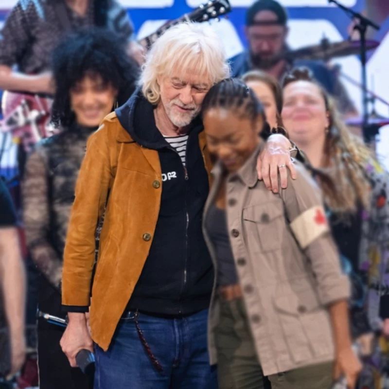 Royal Variety Bob Geldof Suede Leather Jacket