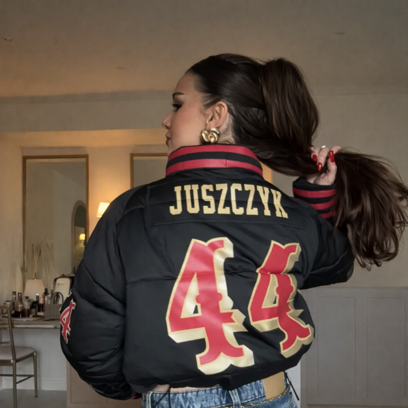 San Francisco 49ers 2026 Kristin Black Puffer Jacket