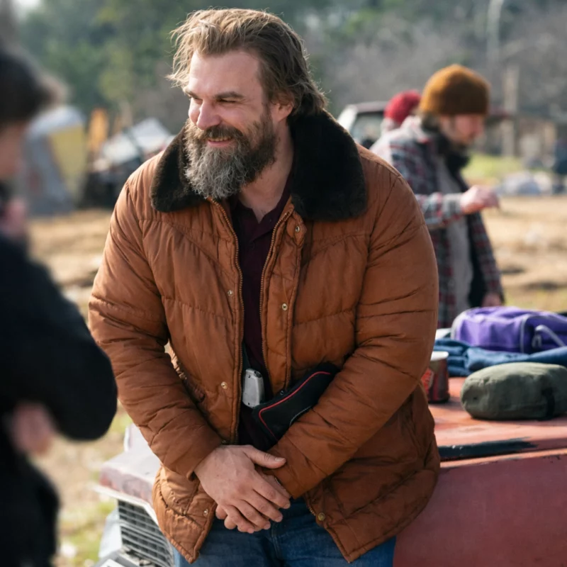 Stranger Things Hopper David Harbour Brown Jacket