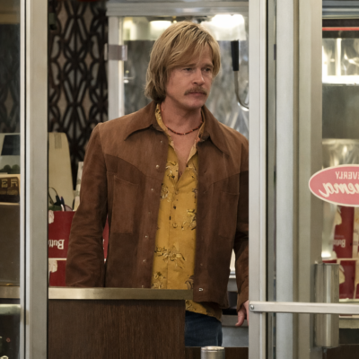The Adventures of Cliff Booth Brad Pitt Brown Suede Leather Jacket