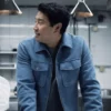 The Copenhagen Test Simu Liu Blue Jacket