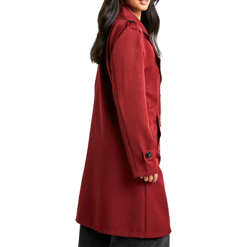 The Hunting Party S02 Roxburgh Rebecca Henderson Burgundy Coat