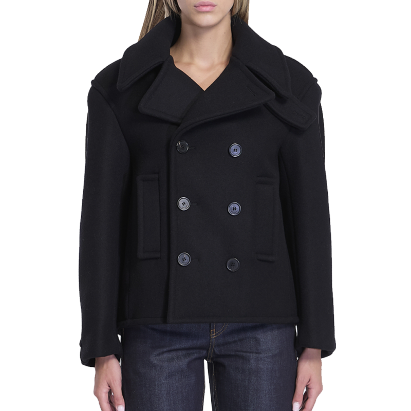The Traitors S04 Claudia Winkleman Black Wool Peacoat