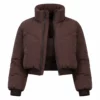 The Traitors S04 TV Show Porsha Williams Brown Cropped Puffer Jacket
